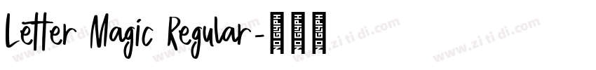 Letter Magic Regular字体转换